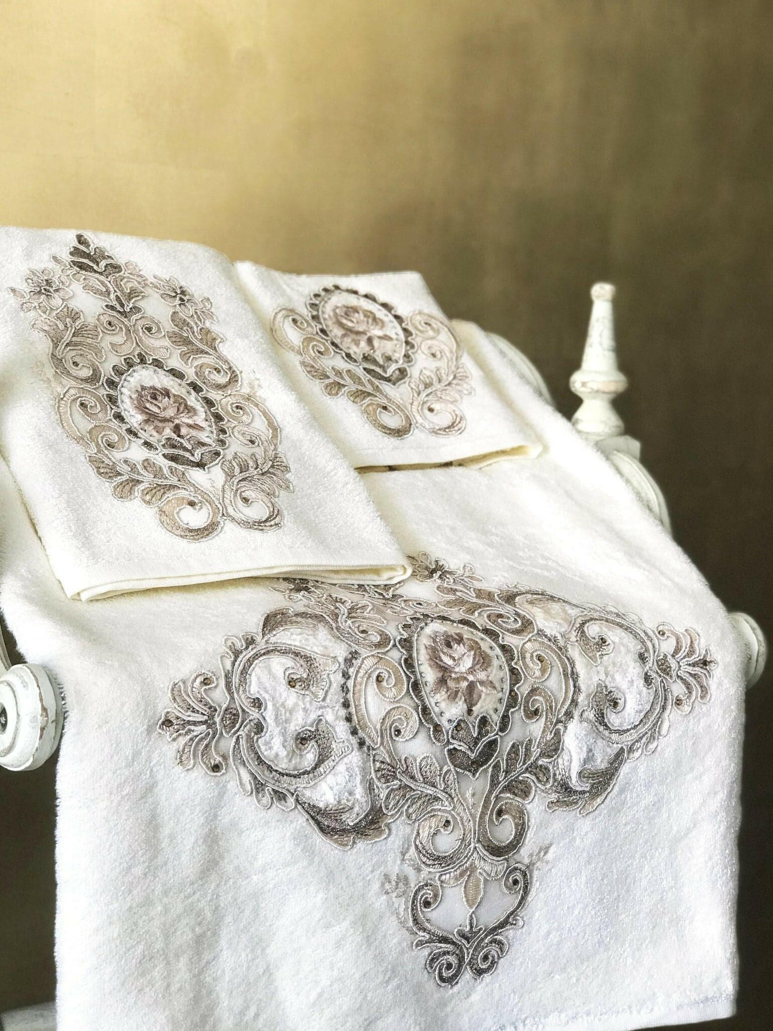 Embroidered Tiffany & Co. Hand Towel Set Bathroom Gift Wedding