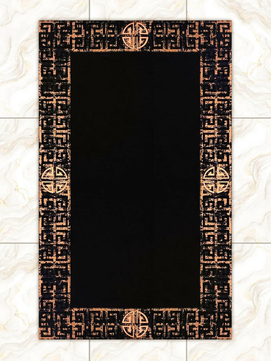 Hera Premium Black & Copper Color Rectangular Rug - Creative Home Designs Luxury Carpets, Versace Style Turkish Mat, Greek Key Mat,RUG-HERAPRE-BlaCop-4060,RUG-HERAPRE-BlaCop-60100,RUG-HERAPRE-BlaCop-70120,RUG-HERAPRE-BlaCop-85137,RUG-HERAPRE-BlaCop-121182,RUG-HERAPRE-BlaCop-152243,RUG-HERAPRE-BlaCop-182274