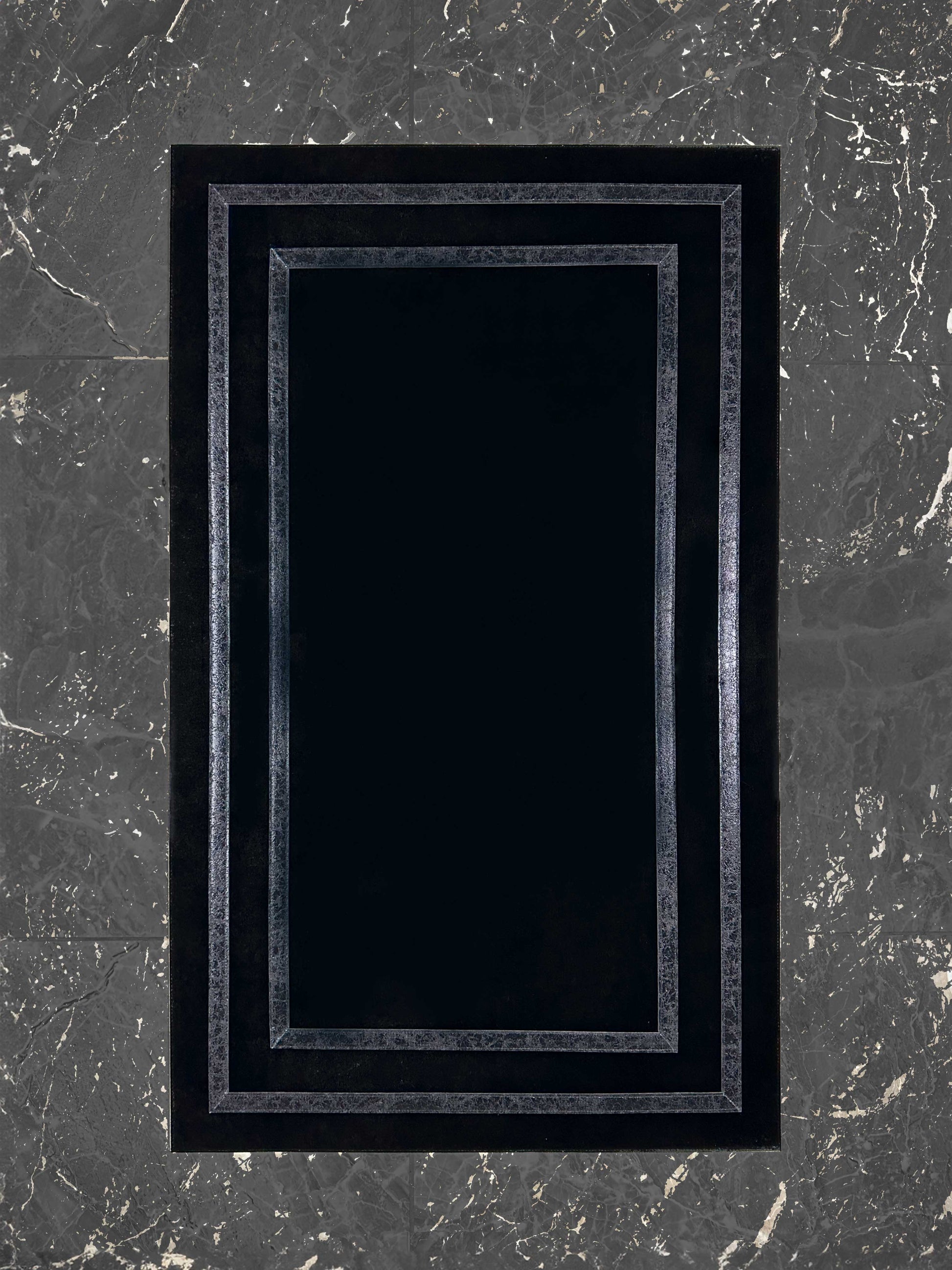 Berna Rectangular Full Black & Metallic Modern Leather Striped Minimal Rug - by Creative Home Rugs,RUG-BRNA-BlaMtbla-4060,RUG-BRNA-BlaMtbla-60100,RUG-BRNA-BlaMtbla-70120,RUG-BRNA-BlaMtbla-85137,RUG-BRNA-BlaMtbla-121182