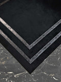 Berna Rectangular Full Black & Metallic Modern Leather Striped Minimal Rug - by Creative Home Rugs,RUG-BRNA-BlaMtbla-4060,RUG-BRNA-BlaMtbla-60100,RUG-BRNA-BlaMtbla-70120,RUG-BRNA-BlaMtbla-85137,RUG-BRNA-BlaMtbla-121182