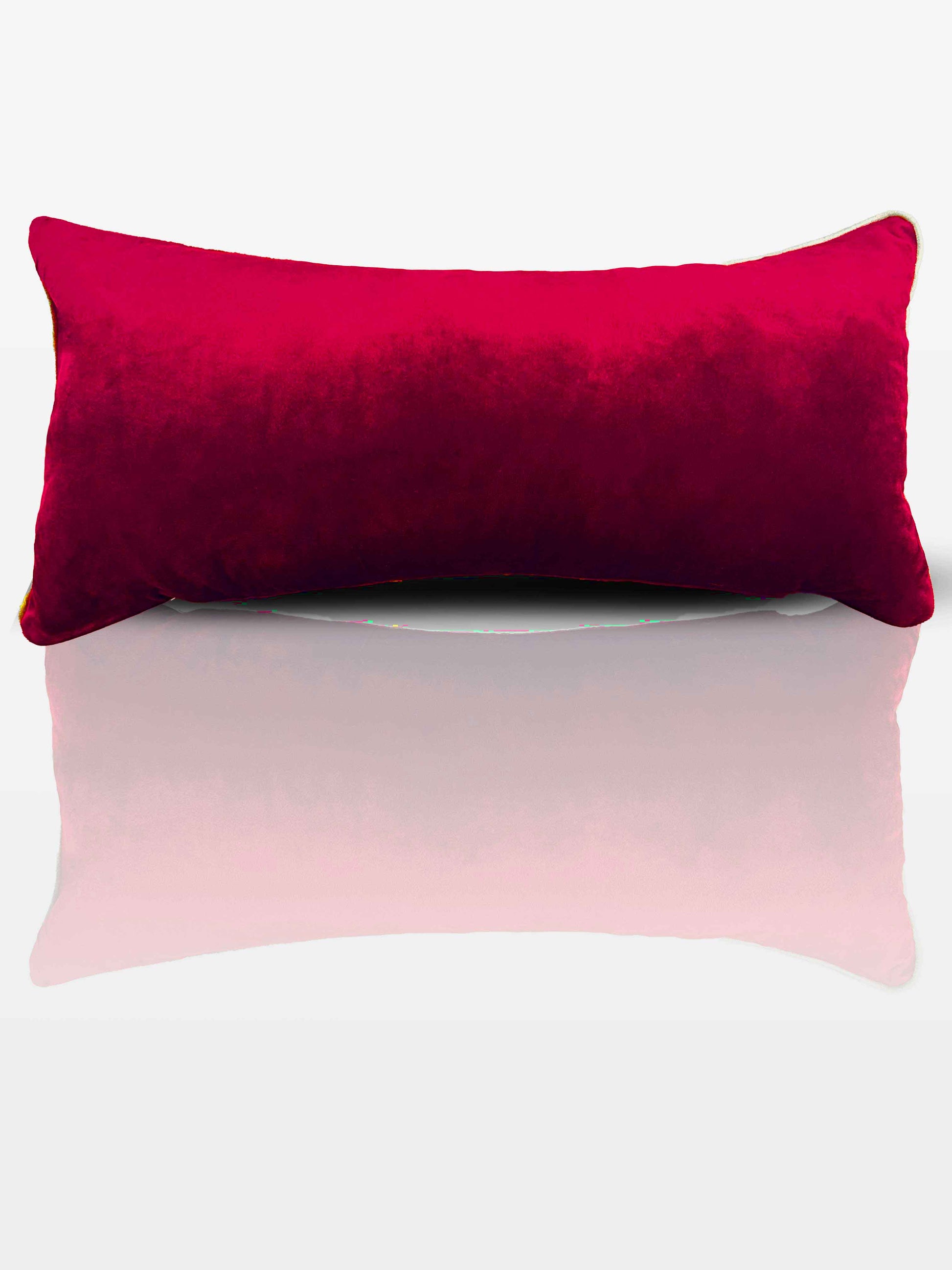 Lale Cushion Cover - Creative Home Designs Pillowcases, Turkish Throw Pillows & Shams, Cherry Red Color Floral Jacquard Pattern Sham,CC-CH-LALE-ChRed-1S1R,CC-CH-LALE-ChRed-2S,CC-CH-LALE-ChRed-2R,CC-CH-LALE-ChRed-2S1R