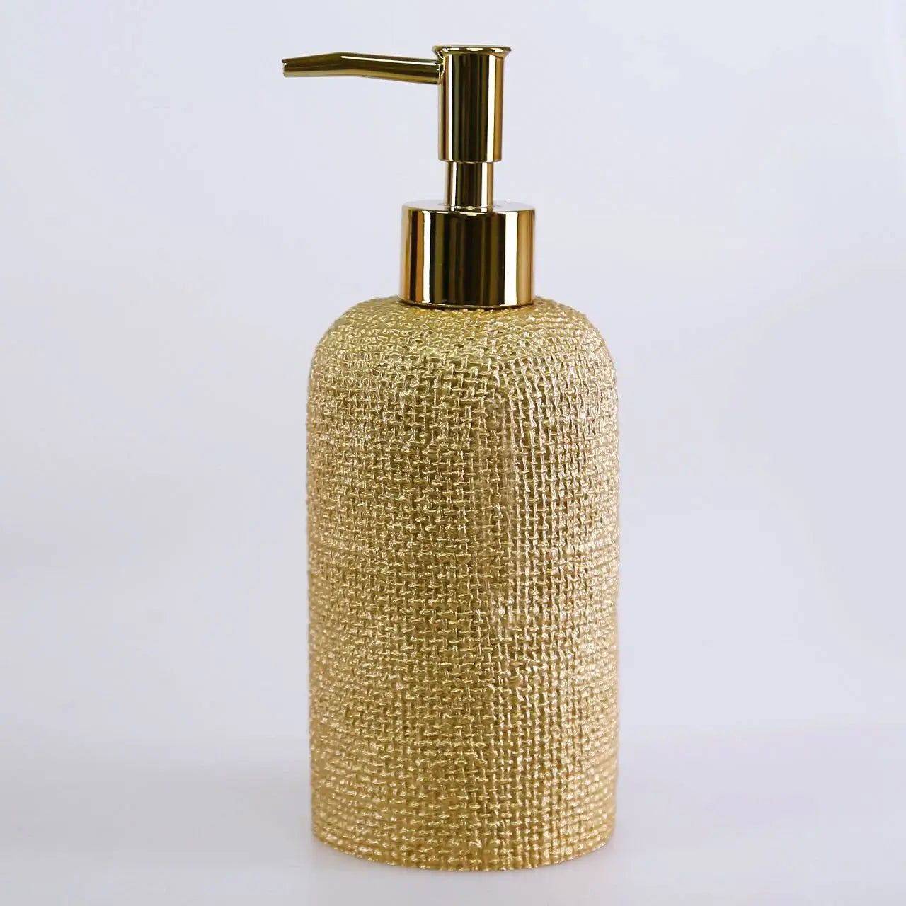 Ebru Gold Color 5 Piece Bathroom Accessory Set, Luxury Resin Modern Bath Decor by Creative Home,BAS-SLM-EBRU-G