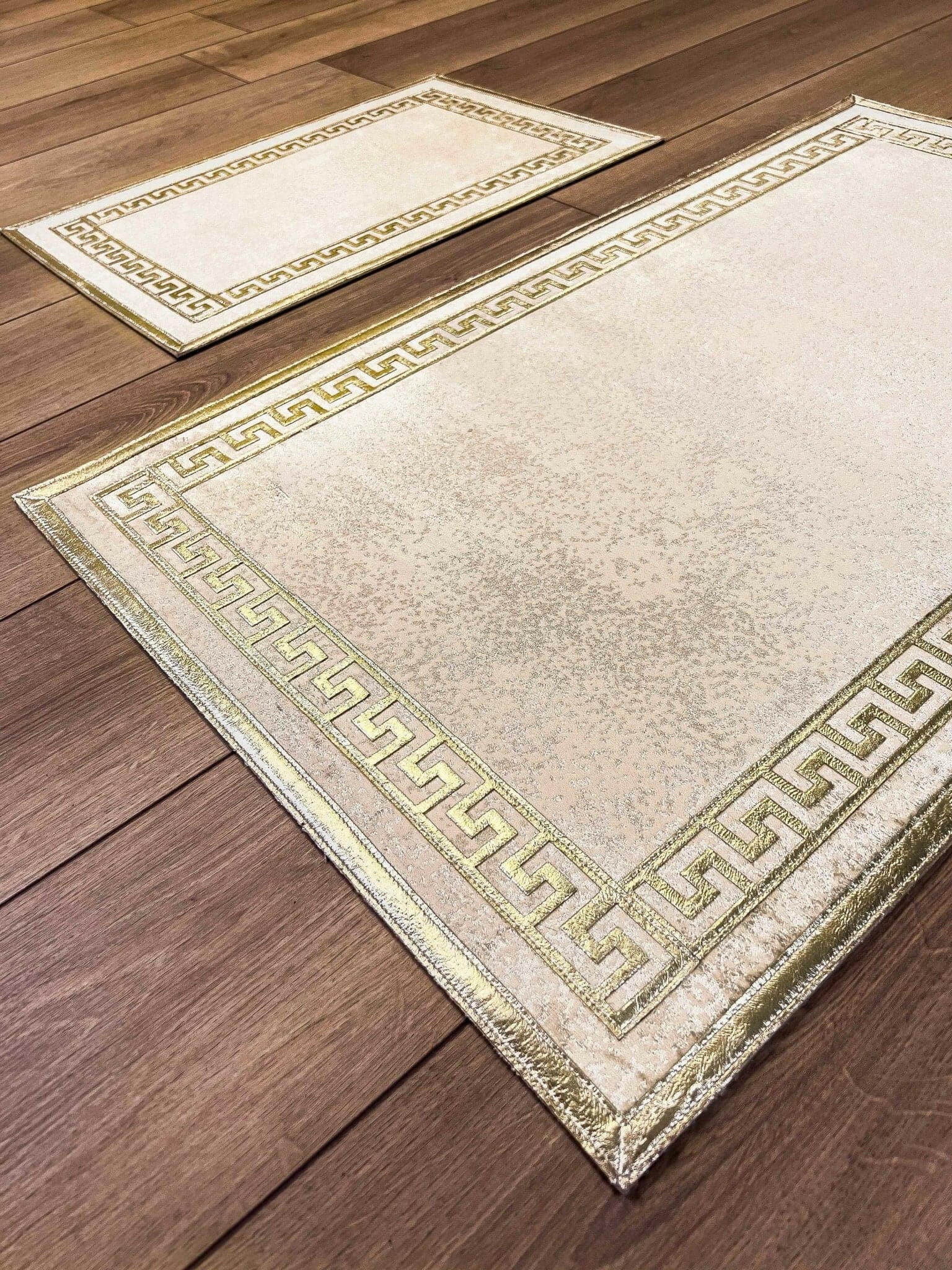 Anka Exclusive Cream & Gold Color Rug - Creative Home Designs Rugs, Versace Style Turkish Carpet, Greek Key Mat,RUG-ANKAE-CG-4060,RUG-ANKAE-CG-60100,RUG-ANKAE-CG-70120,RUG-ANKAE-CG-85137,RUG-ANKAE-CG-121182