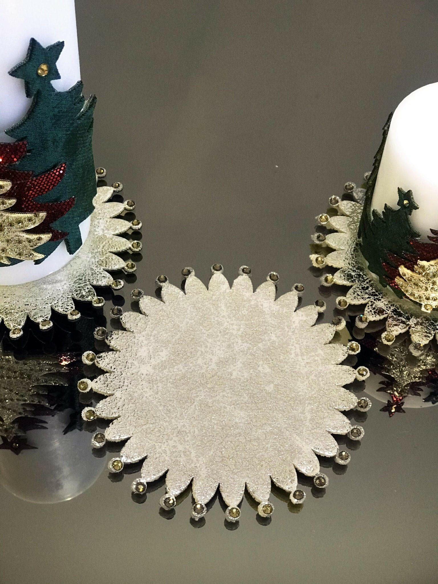 Christmas Tree White Candle Set of 3, Decorative Candles by Creative Home,CS-CH-CT-W