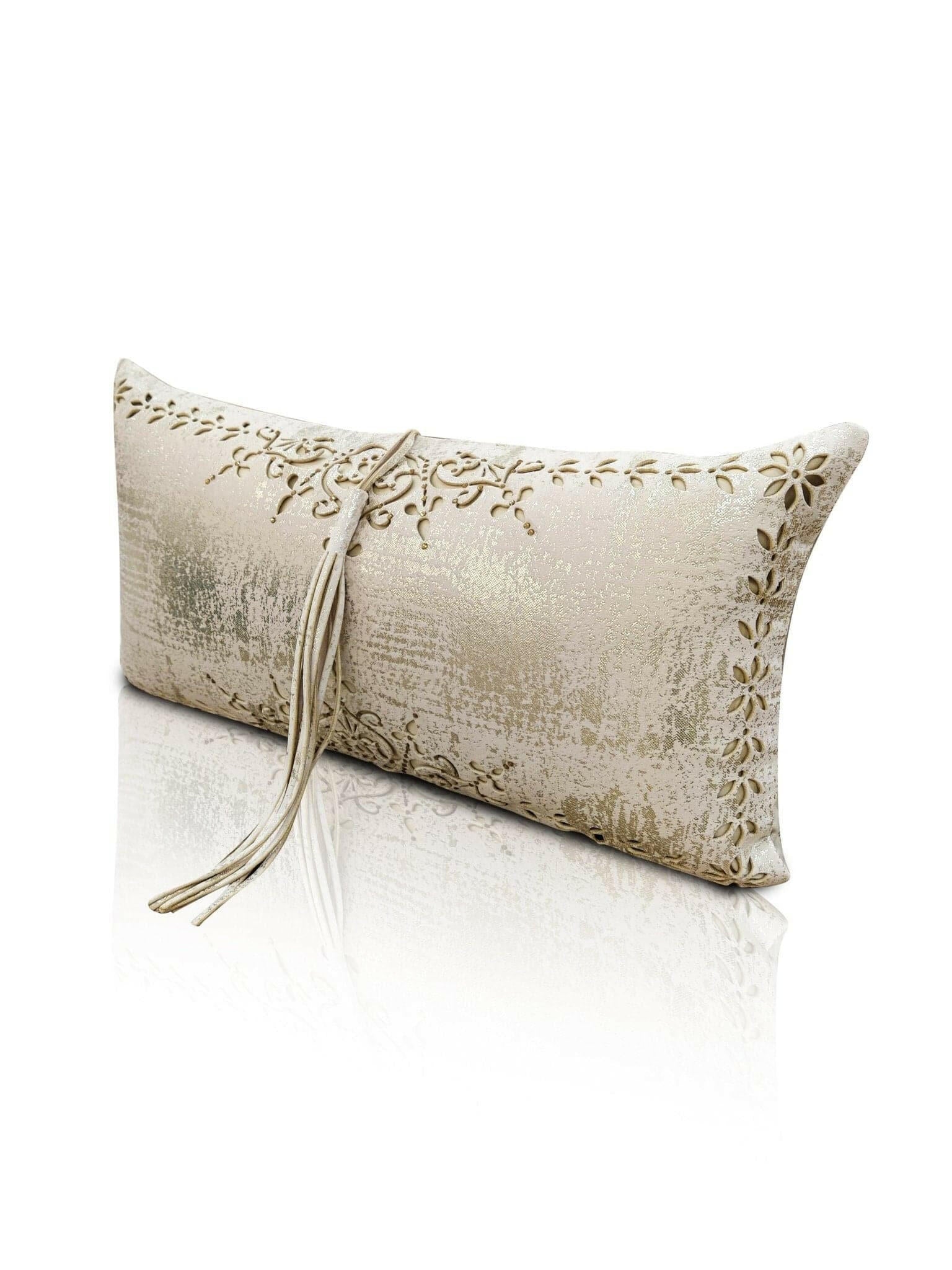 Damask Cushion Cover - Creative Home Designs Pillowcases, Turkish Throw Pillows & Shams, Gold Color Cut Out Sham With Diamonds,CC-CH-DMSK-E-1S1R,CC-CH-DMSK-E-2S,CC-CH-DMSK-E-2R,CC-CH-DMSK-E-2S1R