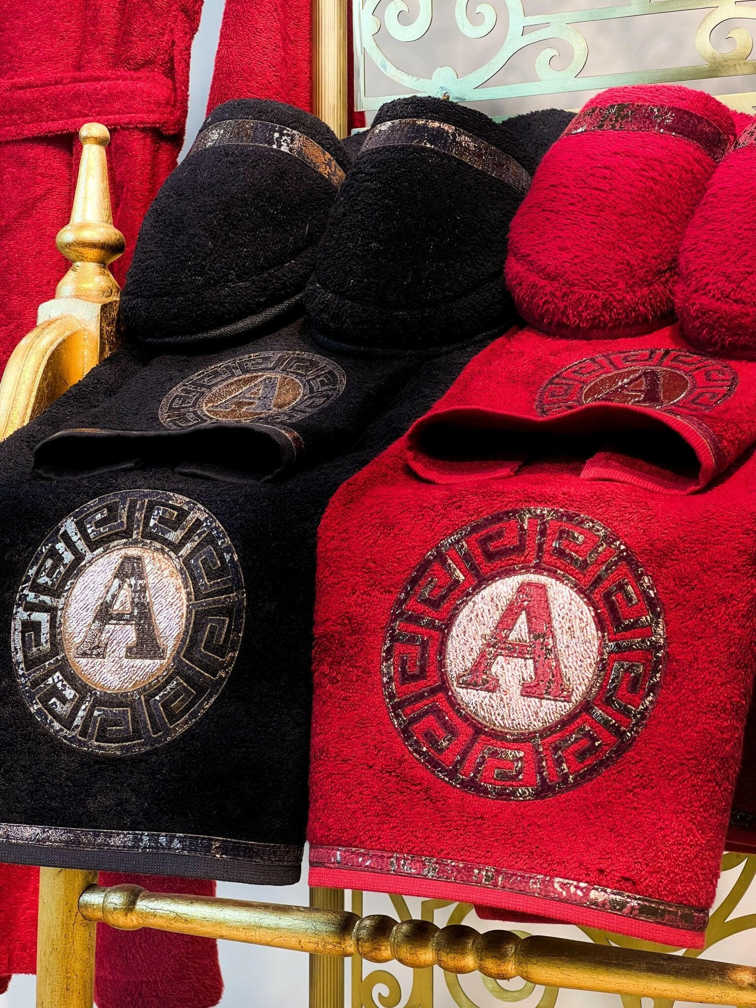 Luxury Custom Monogram Robe Set Him & Her, Couple's Matching Bathrobe