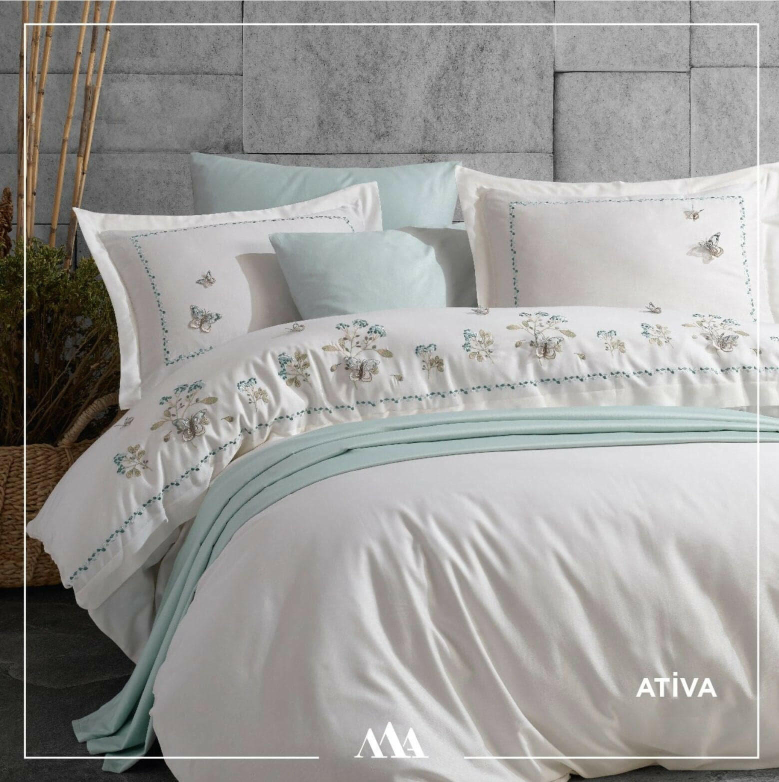 Maribor Ativa - Embroidered Luxury Duvet Cover Set - creativehome-designs