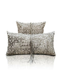 Ottoman Cushion Cover - Creative Home Designs Pillowcases, Turkish Throw Pillows & Shams, Silver Color Cut Out Geometric Pattern Sham