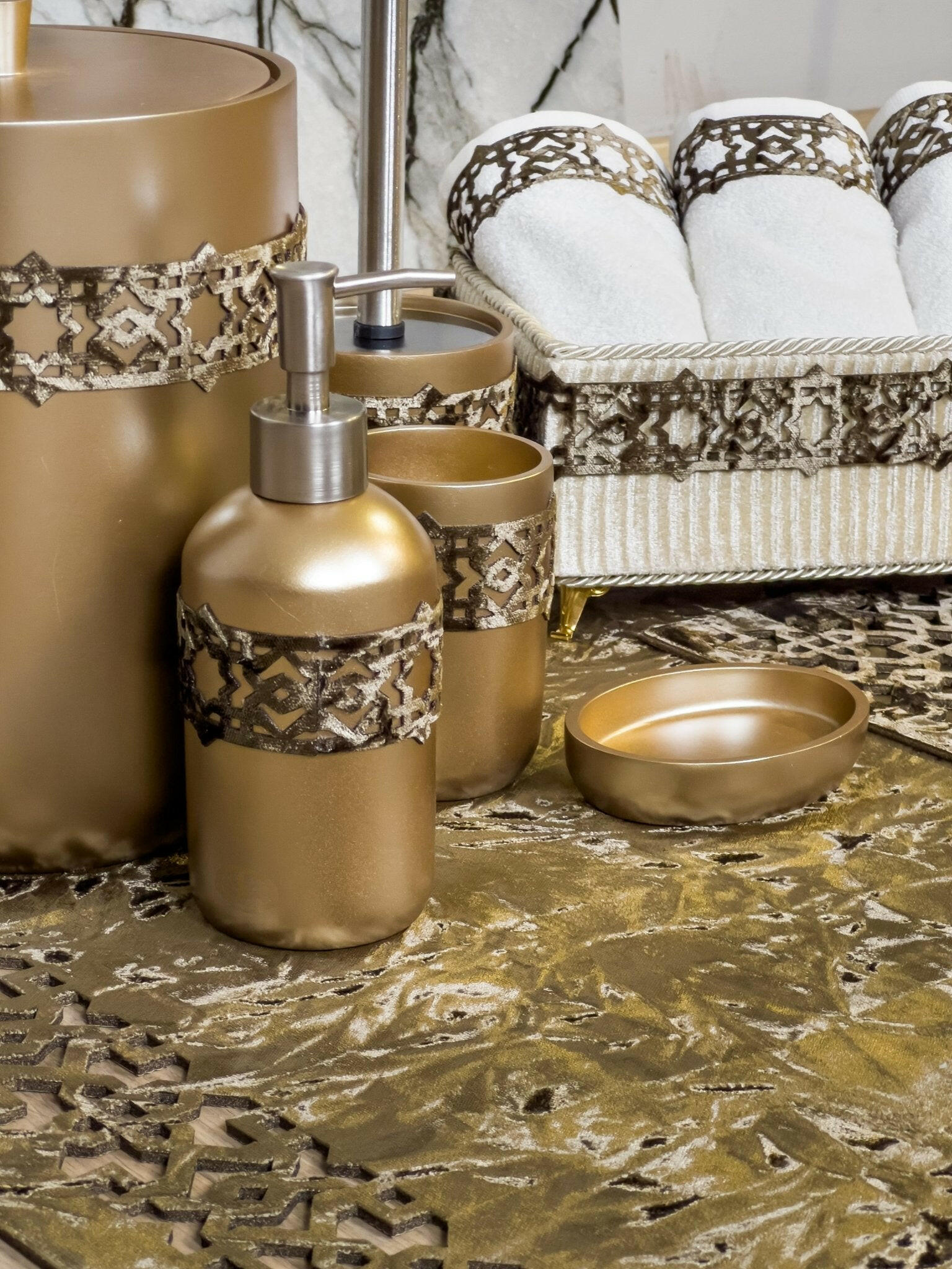 Ottoman Exclusive Coffee Bathroom Set - Creative HomeBathroom Accessory Sets