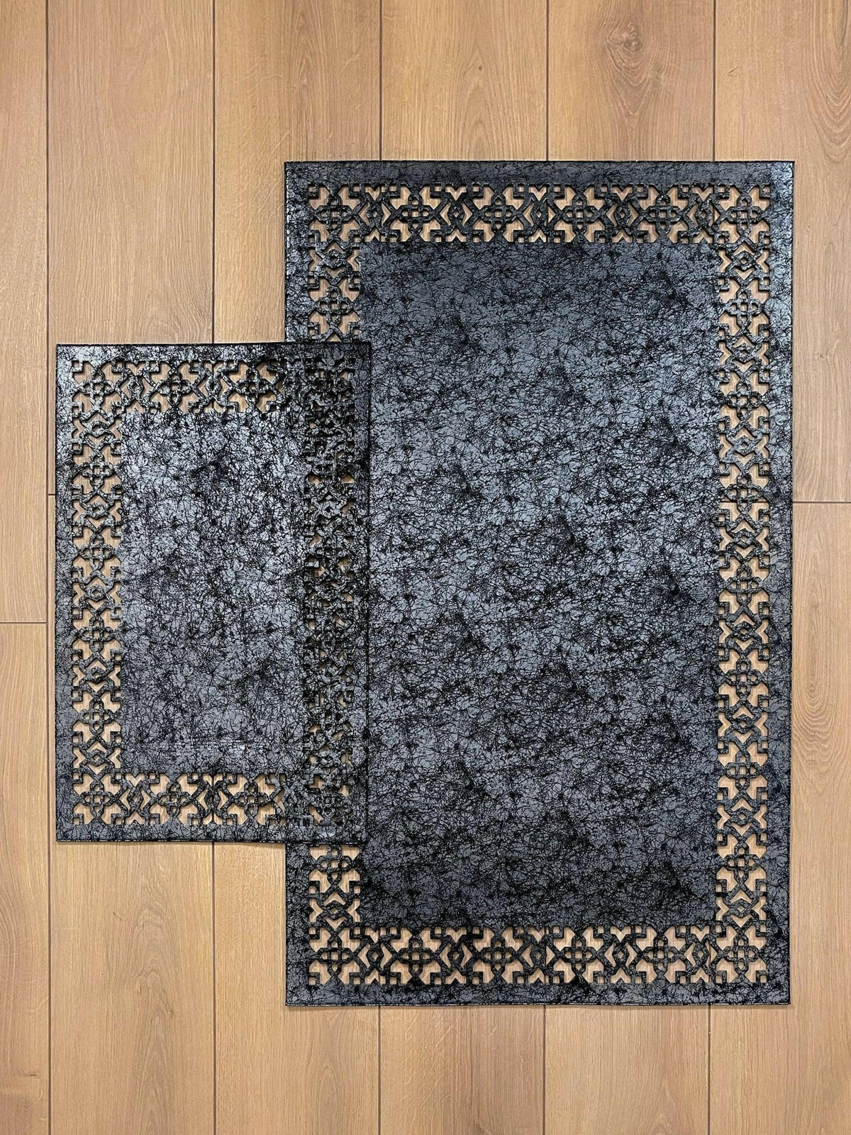 Ot Rug Design Ottoman Rectangular Rug, Geometric Pattern Leather Mat, Modern Carpet