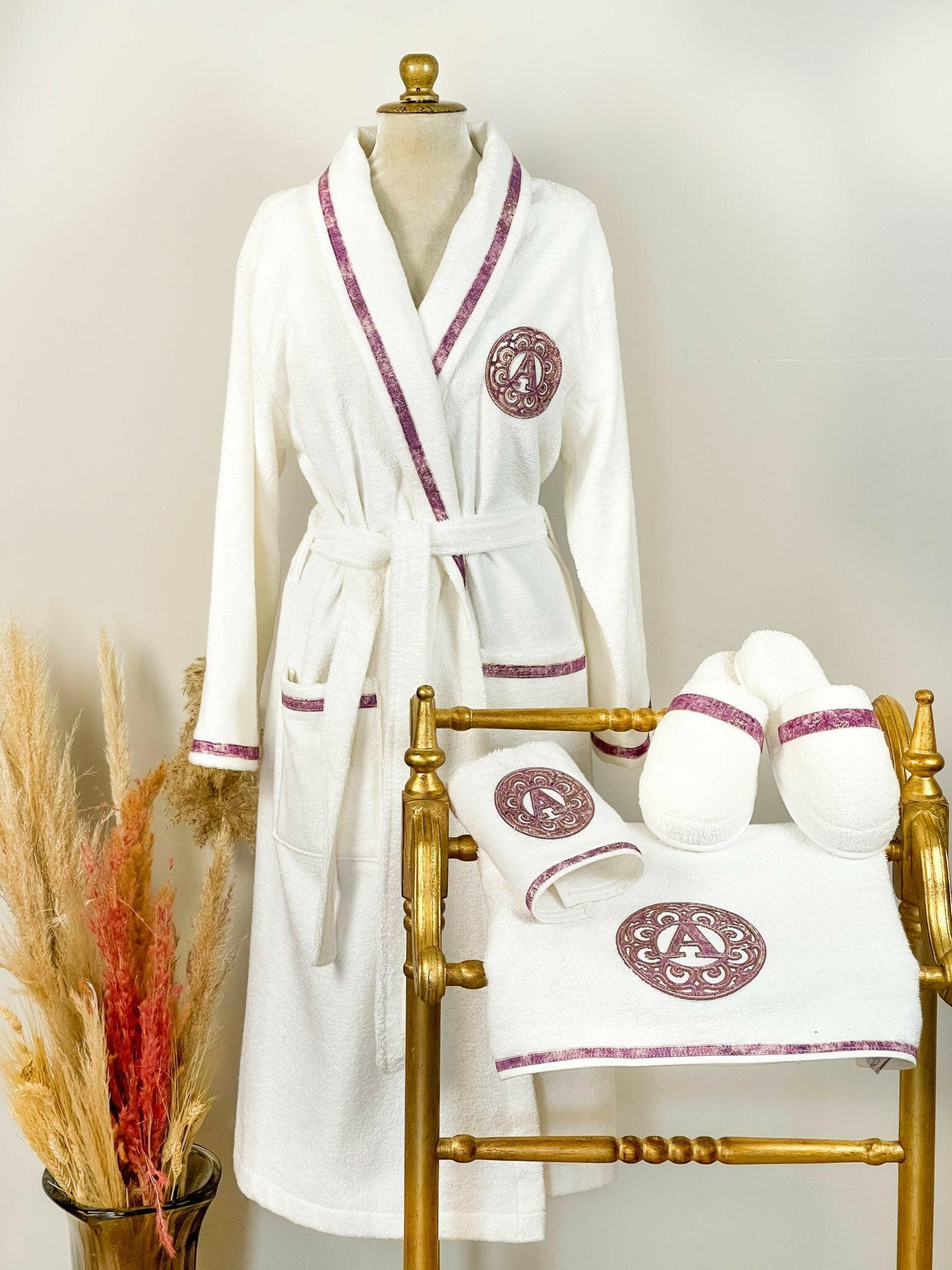 Customized Robe Personalized Monogram Luxury Plush Bath Robes for Men, Women & Couples
