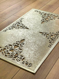 Sena Rug Aged Gold Color Rug - Creative Home Designs Rugs, Oriental Style Cut Out Laser Turkish Carpet With Diamonds, Non Slip Durable Mat,RUG-SENA-Go-4060,RUG-SENA-Go-60100,RUG-SENA-Go-70120,RUG-SENA-Go-85137,RUG-SENA-Go-121182