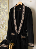 Tara Exclusive Bathrobe (His) - Creative Home Designs, Bathrobes, Men's luxury design robe with copper laser cut Celtic style patterned dressing,BRM-CH-TARAE-Cop-S-BO,BRM-CH-TARAE-Cop-S-BS,BRM-CH-TARAE-Cop-S-BST,BRM-CH-TARAE-Cop-M-BO,BRM-CH-TARAE-Cop-M-BS,BRM-CH-TARAE-Cop-M-BST,BRM-CH-TARAE-Cop-L-BO,BRM-CH-TARAE-Cop-L-BS,BRM-CH-TARAE-Cop-L-BST,BRM-CH-TARAE-Cop-XL-BO,BRM-CH-TARAE-Cop-XL-BS,BRM-CH-TARAE-Cop-XL-BST