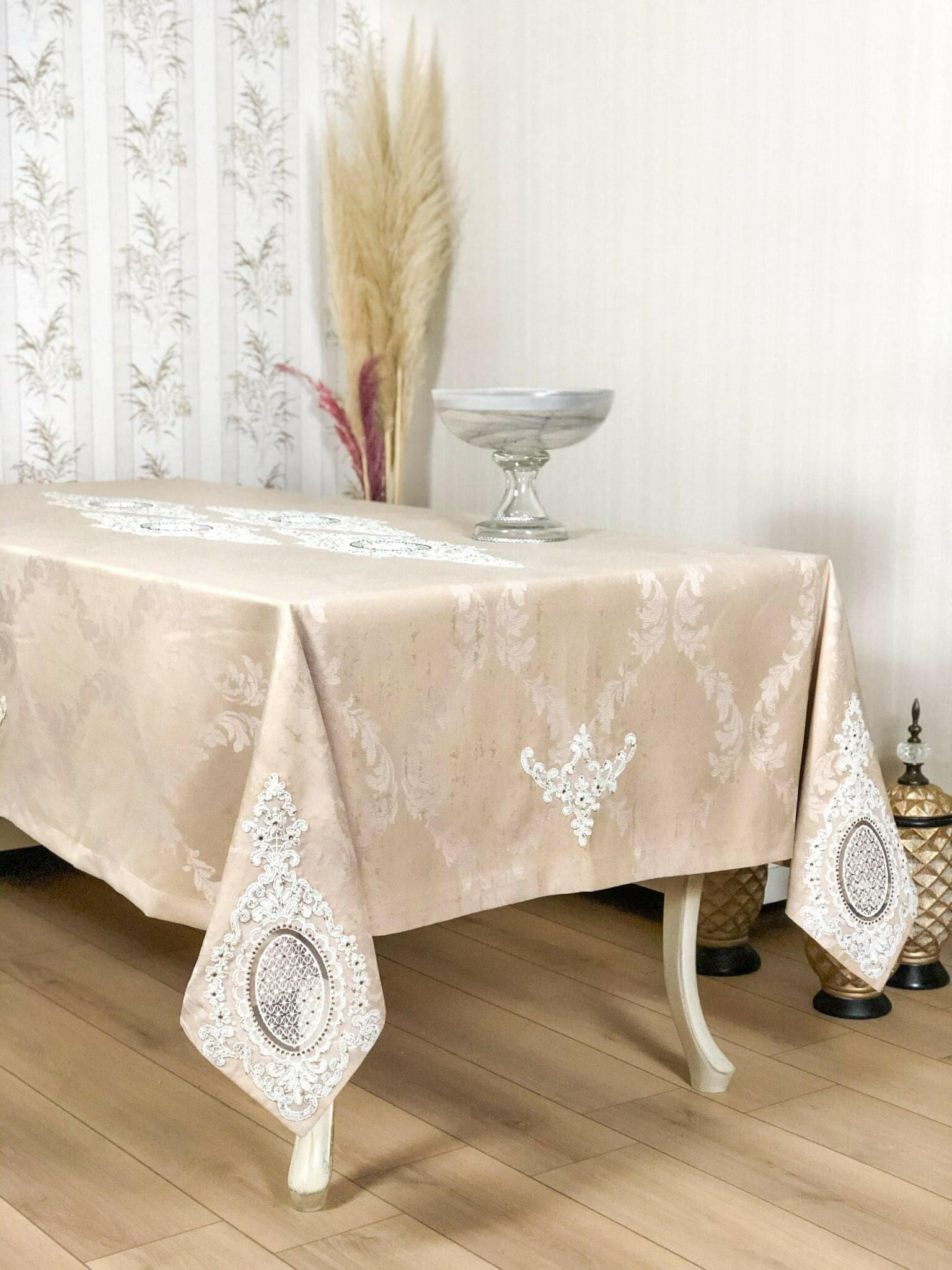 Yesim Powder Pink Tablecloth - creativehome-designsTablecloths